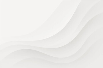 Abstract white background wavy lines and smooth texture, a light and fluid design perfect for wallpaper or fabric illustration.