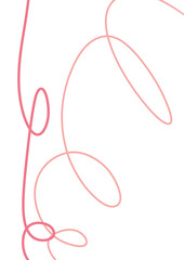 hand drawn vector illustration of a pink ribbon