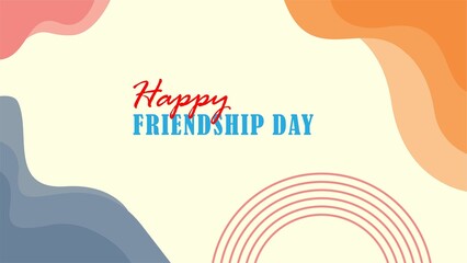 Happy Friendship Day concept vector illustration,