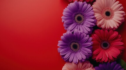 red gerbera flowers
