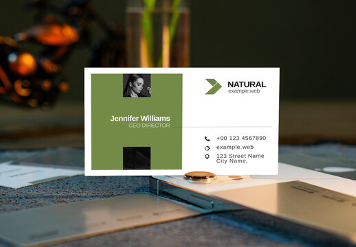 Mockup Design Template For Business Card
