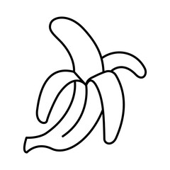 Banana Fruits Editable Stroke Icons. Healthy Eating, Vegan Food, Diet, Weight Loss, Vegetarian Food Themes Vector Illustration