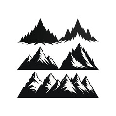 Obraz premium Mountain Silhouette Vectors