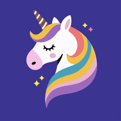 a unicorn with a rainbow mane and a horn