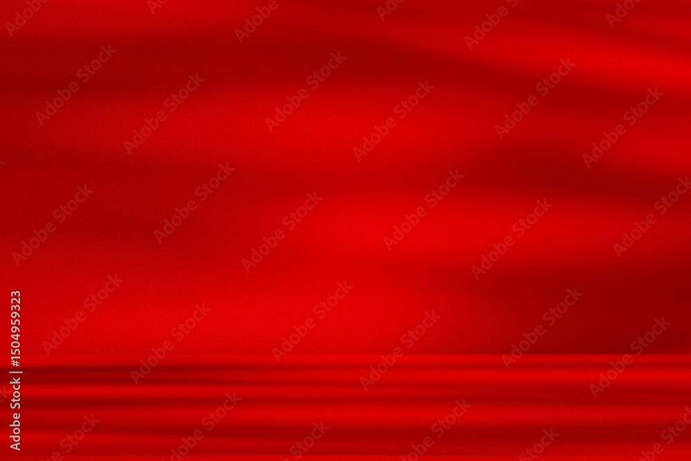 Leinwandbilder wall interior background, studio and backdrops show products.with shadow from window color red backg