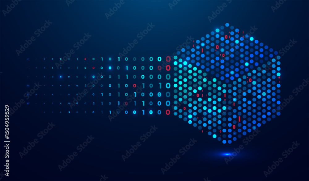 Poster abstract big data visualization. big data code representation. futuristic network or business analyt