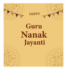 Happy Guru Nanak Jayanti Vector Social Media Post Templates Set-08
