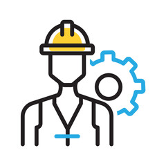 Vector multi color icon for Engineer