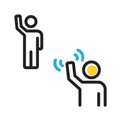 Vector multi color icon for Goodbye