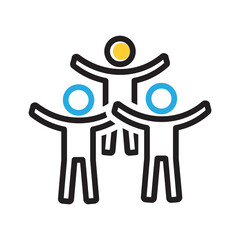 Vector multi color icon for Group of people