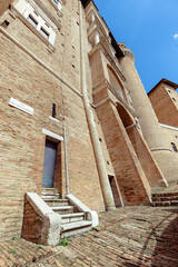 Castle of the Dukes of Urbino, Palazzo Ducale (Italian: Palazzo Ducale — Ducal Palace) within its walls the National Gallery of the Marche was opened