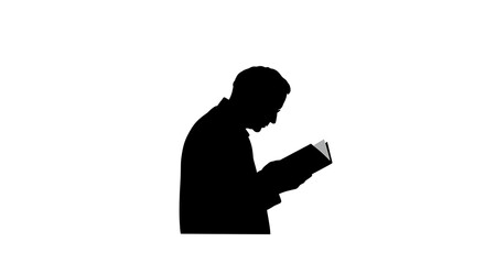 Elderly man reading a book while sitting in an armchair at home  