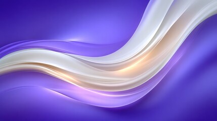 Fototapeta premium Abstract Purple and White Wave Background Elegant Swirls Soft Lighting Corporate Design