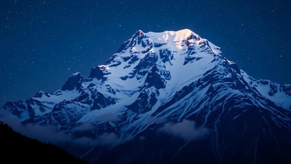 snow covered mountains