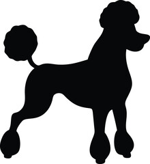 Dog Poodle Silhouette Vector Clipart Illustration png icon