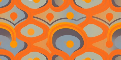 Abstract geometric seamless pattern with rounded lines Vector repeat background ideal for fabric, continuous, art