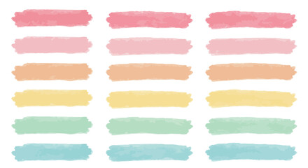 Watercolor Highlight Stripes: Pastel Colors for Design and Text Emphasis