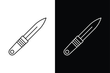 Scalpel Cutter Icon. Vector Illustration of Surgeon’s Knife Tool