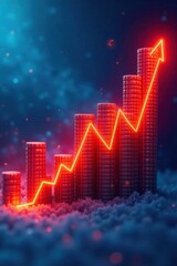 Graph showing rising prices & falling economic growth , growth, boom, stagflation