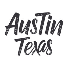 Austin, Texas Hand Lettering Vector Design