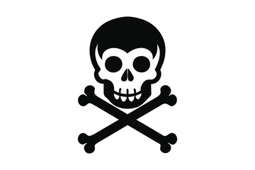 skull and crossbones isolated on white background