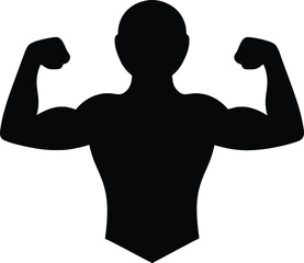 Fototapeta premium Powerful Vector Illustration Strong Man, Chess Player Concept