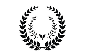 Greek Olive Branch Laurel Wreath Silhouette