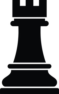Vector Illustration Majestic Chess Rook, Strategic Game Piece