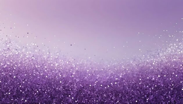 An abstract background sparkles with a gradient of lavender and violet glittery bokeh effect.