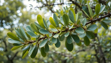 Eucalyptus Leaves and Branch Background for Natural and Botanical Designs