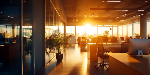 sunset at the airport