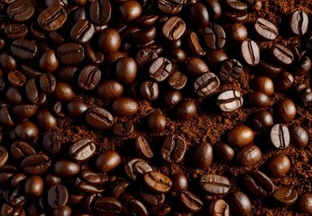 Obraz premium Coffee bean background