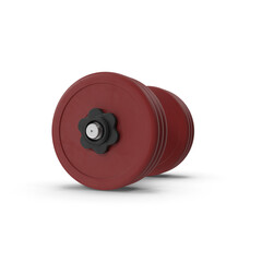 Red Dumbbell Isolated on Transparent Background