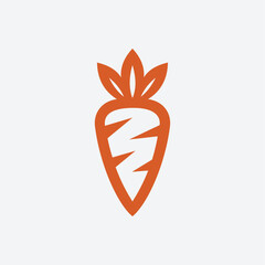 Naklejka premium carrot abstract logo