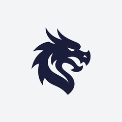 Modern Dragon Head Logo