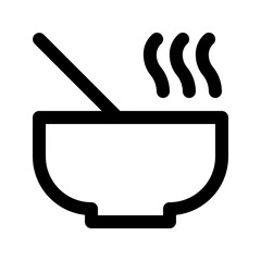 Food bowl icon. Perfect for serving or dining designs.