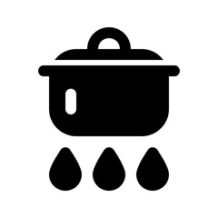 Cooking pot icon. Perfect for culinary or kitchen designs.