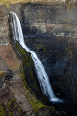 Háifoss VALLEY ICELAND TRAVELING SUNRISE WATERFALL CLIFF 