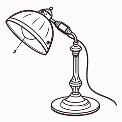 Lamp white backround & vector art