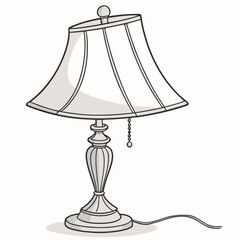Lamp white backround & vector art