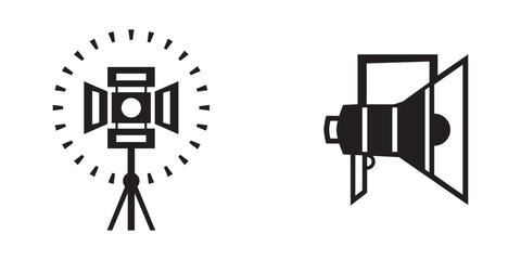 Vector illustration of stage spotlights