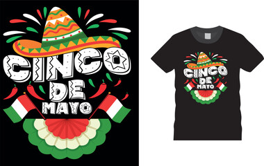 Fototapeta premium CINCO DE MAYO, CINCO DE MAYO festival t shirt design template.