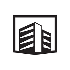 Minimal vector design of a modern office building