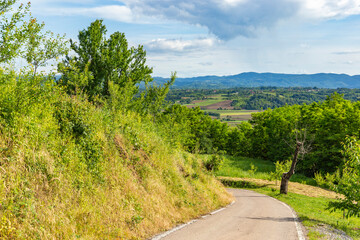 Road in the countryside of western Serbia.