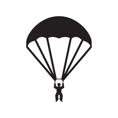 Vector illustration of a skydiver