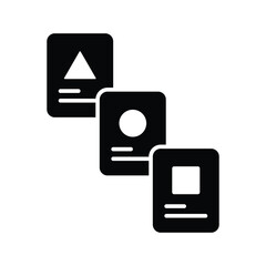 flash cards icon vector design template simple and clean