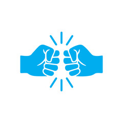 bump fist colored icon