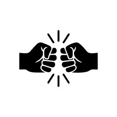 bump fist glyph icon
