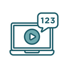 online learning icon vector design template simple and clean