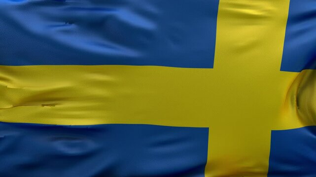 Wipe Transition Flag of Sweden 3d rendering with alpha channel .	